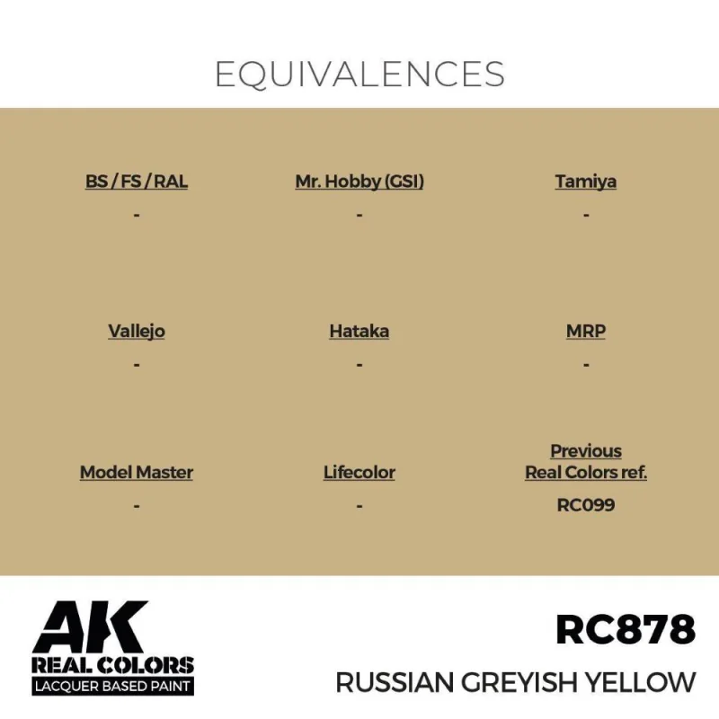 AK Interactive AK INTERACTIVE: Real Colors Russian Greyish Yellow 17 ml.