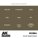 AK Interactive AK INTERACTIVE: Real Colors Olive Drab Faded 17 ml.