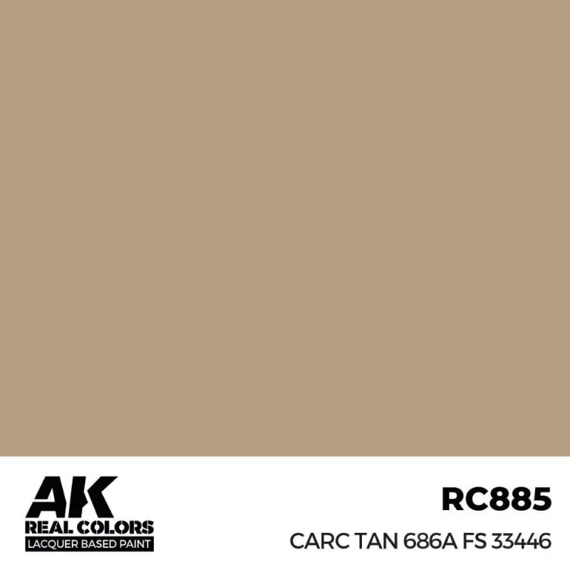 Peinture à maquette acrylique AK INTERACTIVE: Real Colors CARC Tan 686A FS 33446 17 ml.