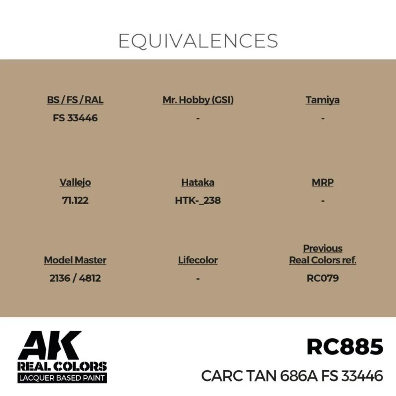 AK Interactive AK INTERACTIVE: Real Colors CARC Tan 686A FS 33446 17 ml.