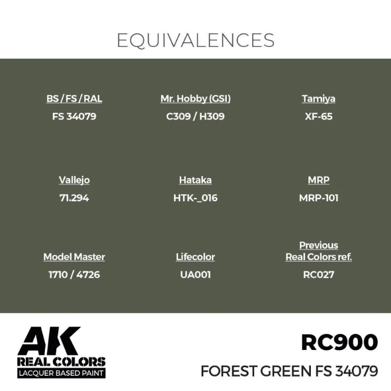 AK Interactive AK INTERACTIVE: Real Colors Forest Green FS 34079 17 ml.