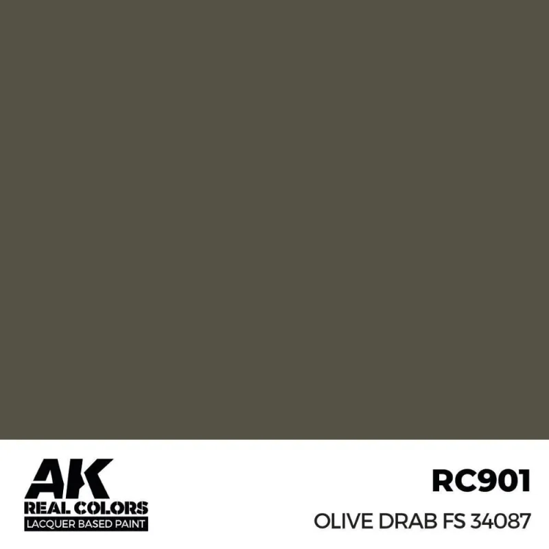 Peinture à maquette acrylique AK INTERACTIVE: Real Colors Olive Drab FS 34087 17 ml.