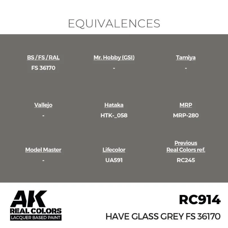 AK Interactive AK INTERACTIVE: Real Colors Have Glass Grey FS 36170 17 ml.