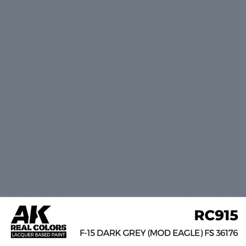 Peinture à maquette acrylique AK INTERACTIVE: Real Colors F-15 Dark Grey (MOD EAGLE) FS 36176 17 ml.