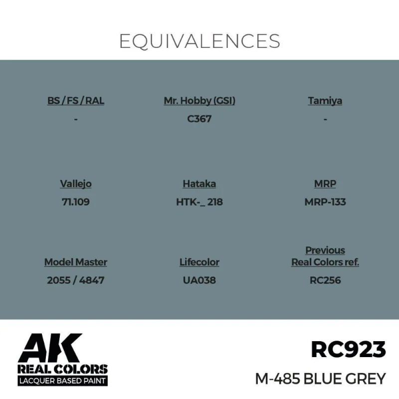 AK Interactive AK INTERACTIVE: Real Colors M-485 Blue Grey 17 ml.