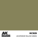 Peinture à maquette acrylique AK INTERACTIVE: Real Colors US Interior Yellow Green 17 ml.