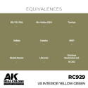 AK Interactive AK INTERACTIVE: Real Colors US Interior Yellow Green 17 ml.