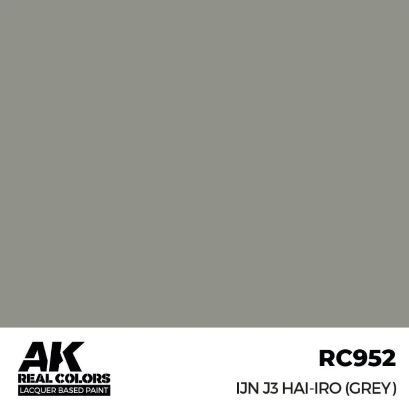 Peinture à maquette acrylique AK INTERACTIVE: Real Colors IJN J3 HAI-IRO (GREY) 17 ml.