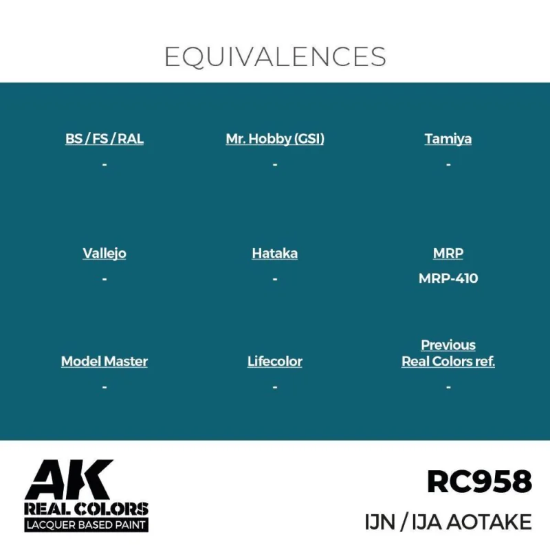 AK Interactive AK INTERACTIVE: Real Colors IJN / IJA Aotake 17 ml.