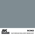 Peinture à maquette acrylique AK INTERACTIVE: Real Colors RAF Medium Sea Grey BS381C/637 17 ml.