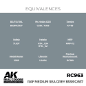 AK Interactive AK INTERACTIVE: Real Colors RAF Medium Sea Grey BS381C/637 17 ml.