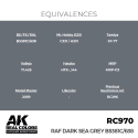 AK Interactive AK INTERACTIVE: Real Colors RAF Dark Sea Grey BS381C/638 17 ml.