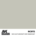 Peinture à maquette acrylique AK INTERACTIVE: Real Colors RAF Light Aircraft Grey BS381C/627 17 ml.