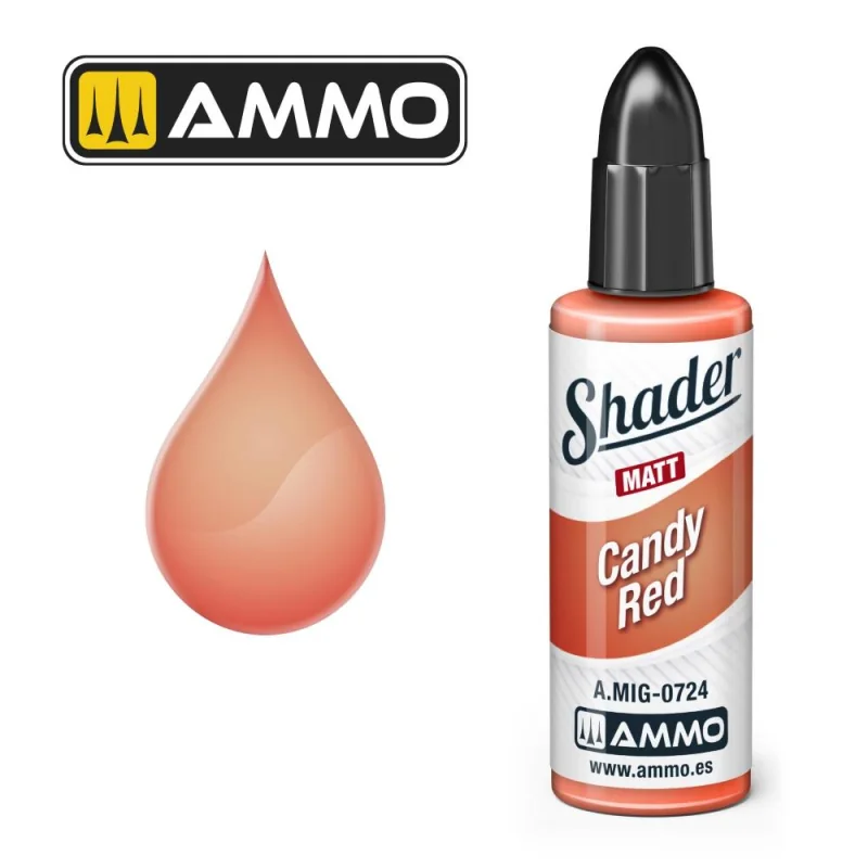 Peinture AMMO of MIG: MATT SHADER Candy Red 10mL