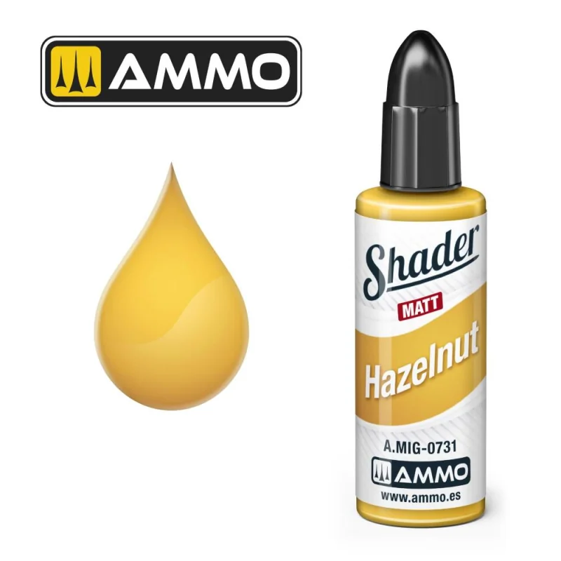 Peinture AMMO of MIG: MATT SHADER Hazelnut 10mL