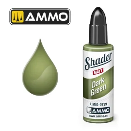 Peinture AMMO of MIG: MATT SHADER Dark Green 10mL