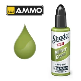 Peinture AMMO of MIG: MATT SHADER Military Green 10mL