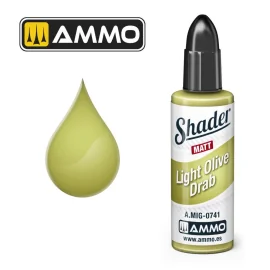 Peinture AMMO of MIG: MATT SHADER Light Olive Draw 10mL