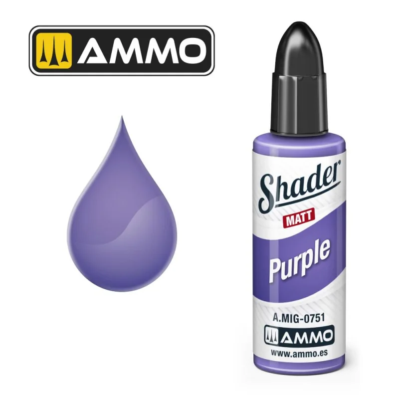 Peinture AMMO of MIG: MATT SHADER Purple 10mL