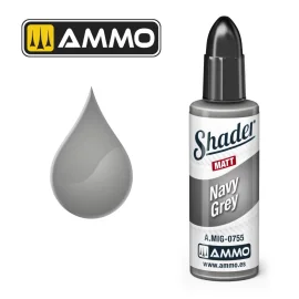 Peinture AMMO of MIG: MATT SHADER Navy Grey 10mL