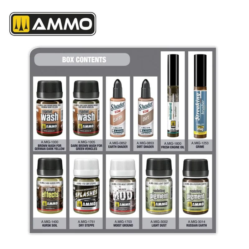 Produit de vieillissement AMMO OF MIG: SUPER PACK KURSK Weathering