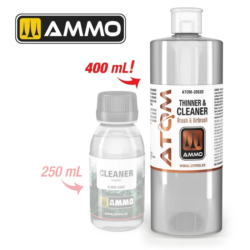 Diluant Ammo of Mig ATOM Thinner and Cleaner (400ml)