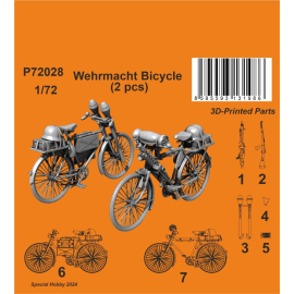 Miniature CMK: 1/72; Wehrmacht Bicycle (2 pcs)