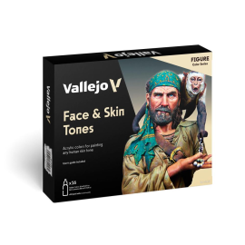 Peinture Vallejo 16 colors 18 ml set Face & Skin Tones