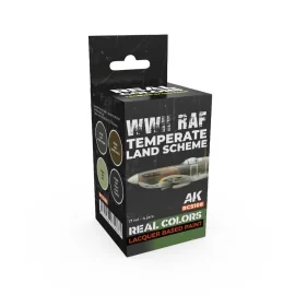 Peinture AK INTERACTIVE: Real Colors WWII RAF Temperate Land Scheme SET