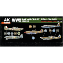 Peinture à maquette acrylique AK INTERACTIVE: Real Colors WWII RAF Aircraft Colors SET