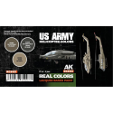 Peinture à maquette acrylique AK INTERACTIVE: Real Colors US Army Helicopter Colors SET