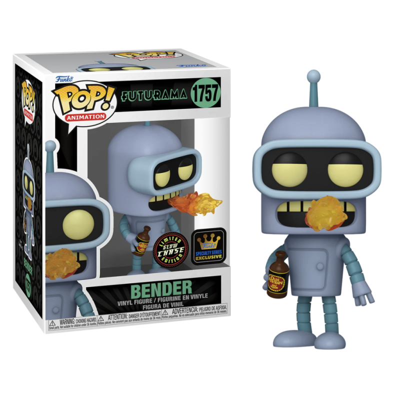 Figurines Pop FUTURAMA - POP TV N° 1757 - Bender avec Chase (GW)