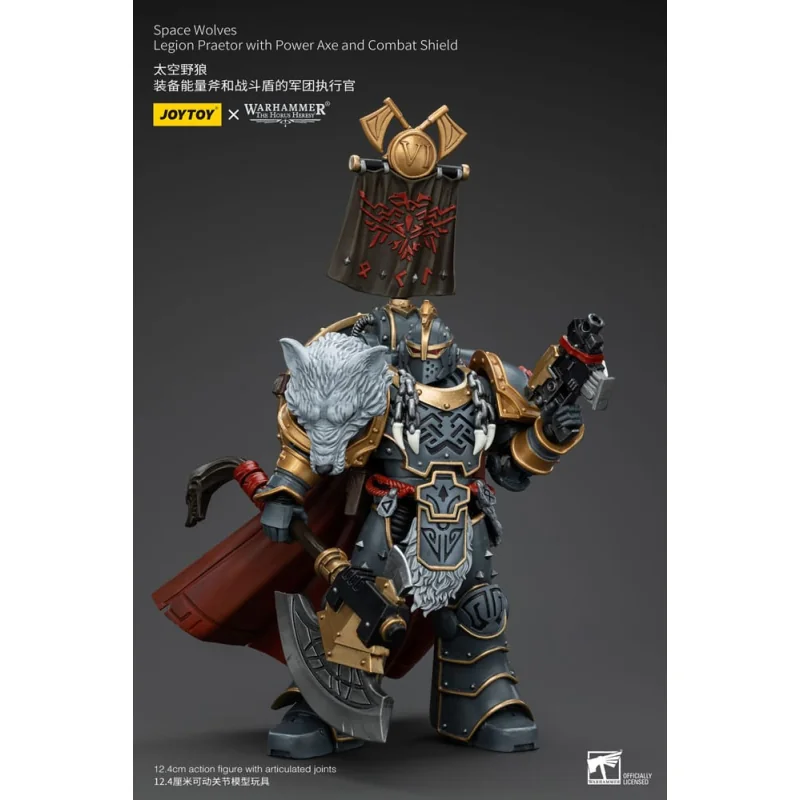 Figurine Warhammer The Horus Heresy figurine 1/18 Space Wolves Legion Praetor with Power Axe and Combat Shield 12 cm