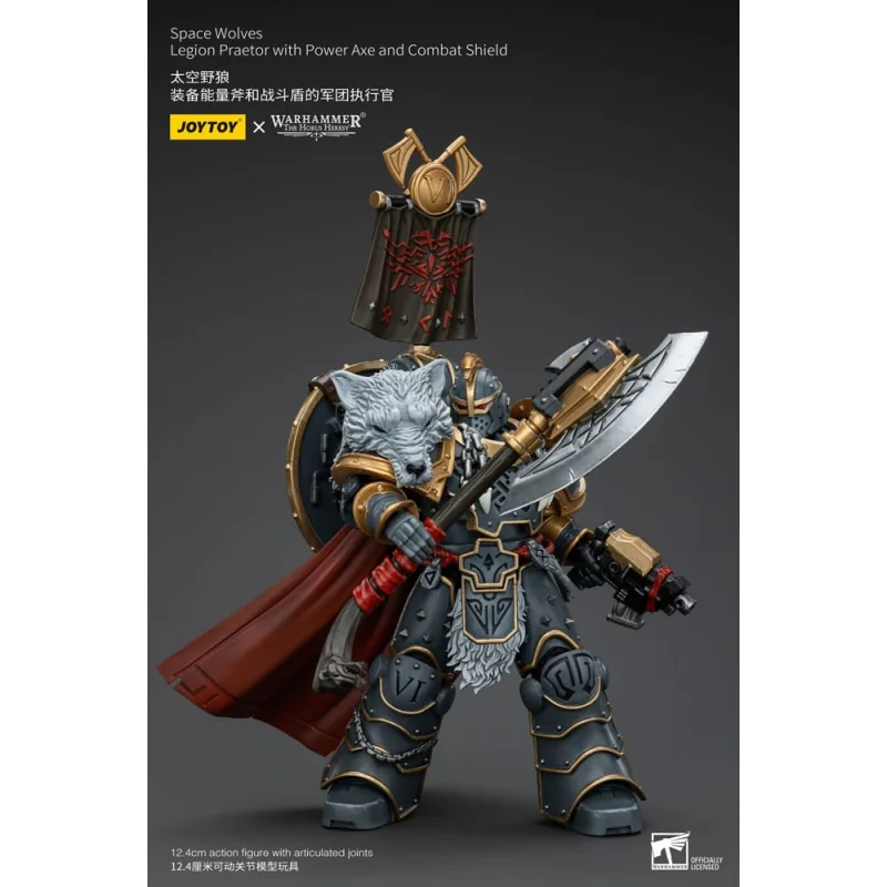 Warhammer The Horus Heresy figurine 1/18 Space Wolves Legion Praetor with Power Axe and Combat Shield 12 cm