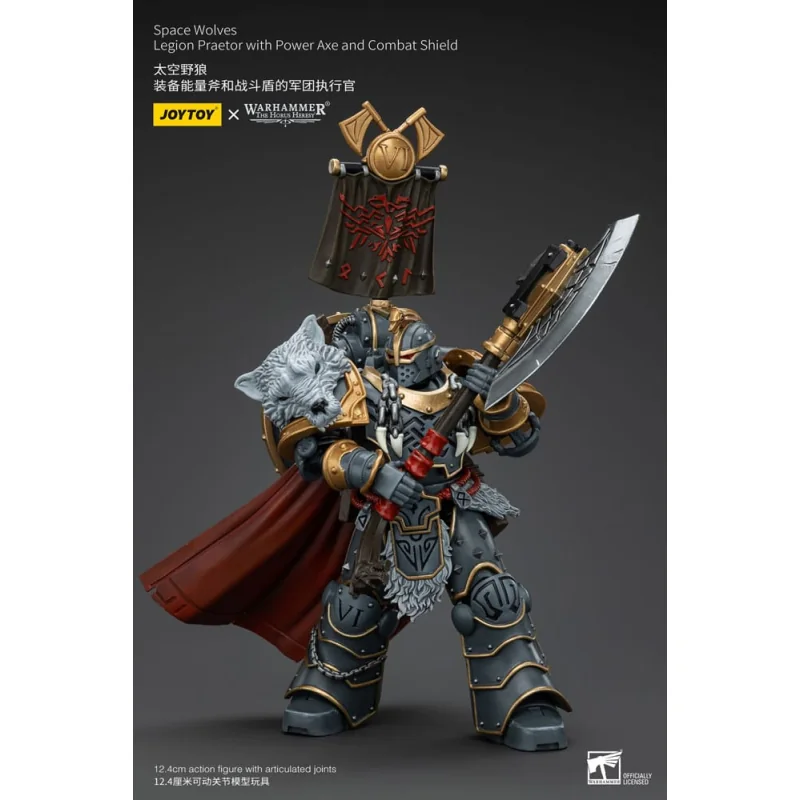 Warhammer The Horus Heresy figurine 1/18 Space Wolves Legion Praetor with Power Axe and Combat Shield 12 cm