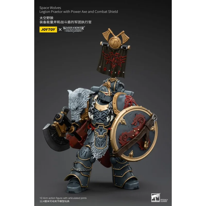 Warhammer The Horus Heresy figurine 1/18 Space Wolves Legion Praetor with Power Axe and Combat Shield 12 cm