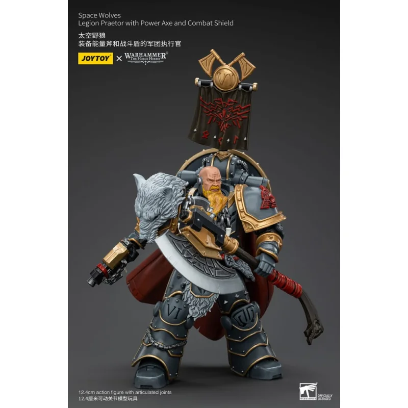 Warhammer The Horus Heresy figurine 1/18 Space Wolves Legion Praetor with Power Axe and Combat Shield 12 cm