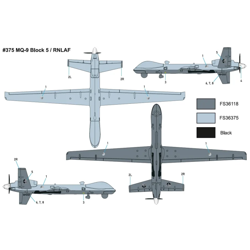 Maquette d'avion General Atomics MQ-9 REAPER - Block 5 / RNLAF