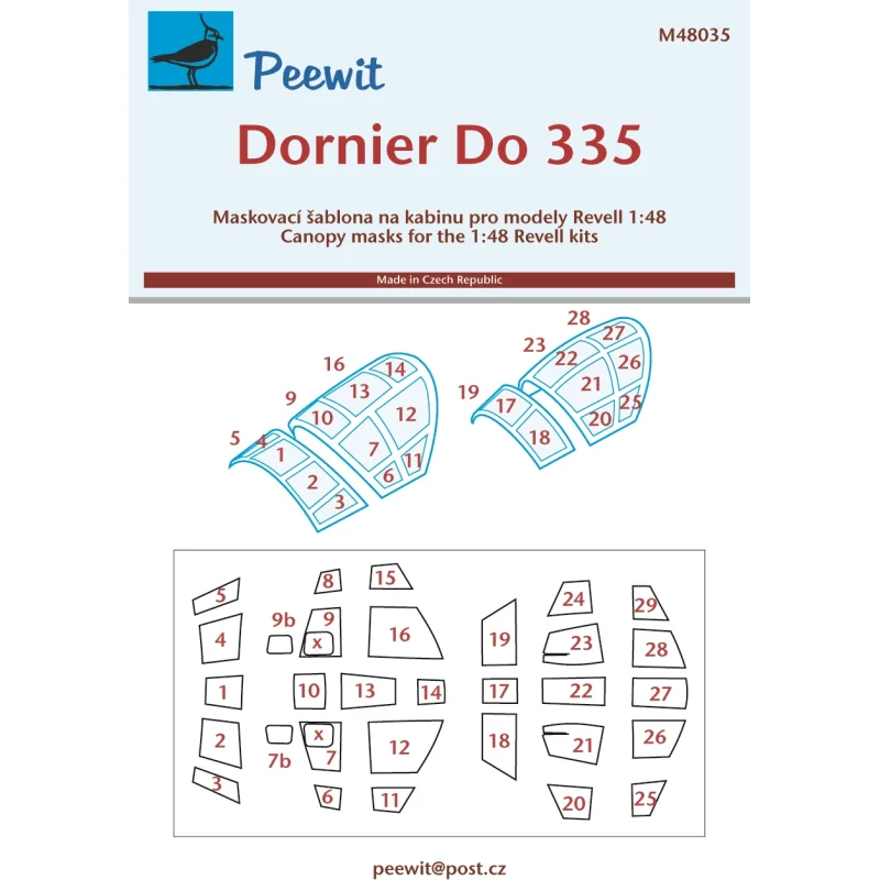 Accessoire Dornier Do-335 'Pfeil' (A1 & A12) (designed to be used with Revell kits)