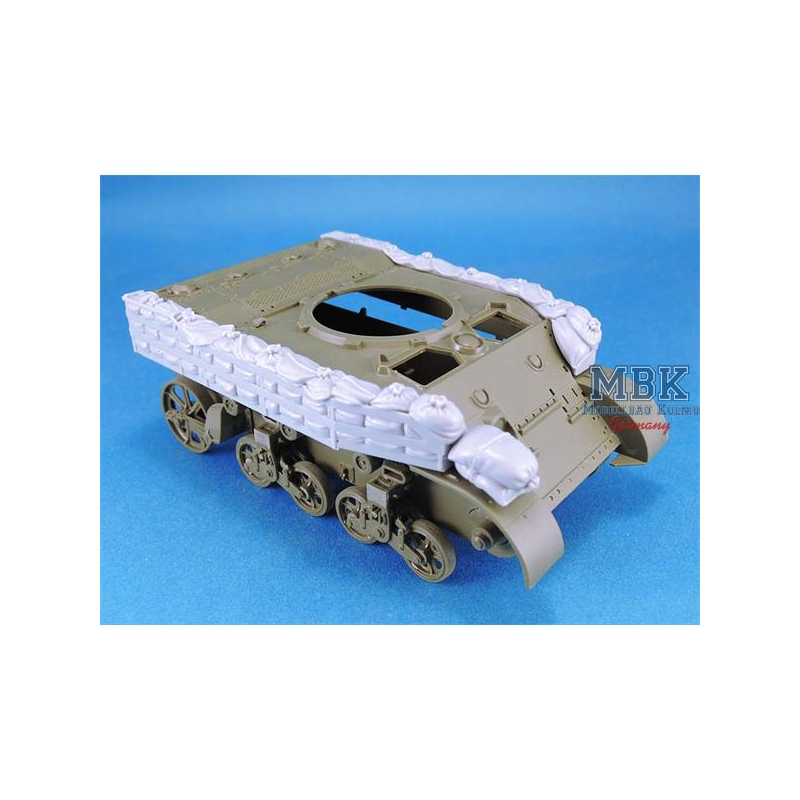 Résine imprimée en 3D US Light Tank M5 / M8 Side Hull Sandbag Armor set