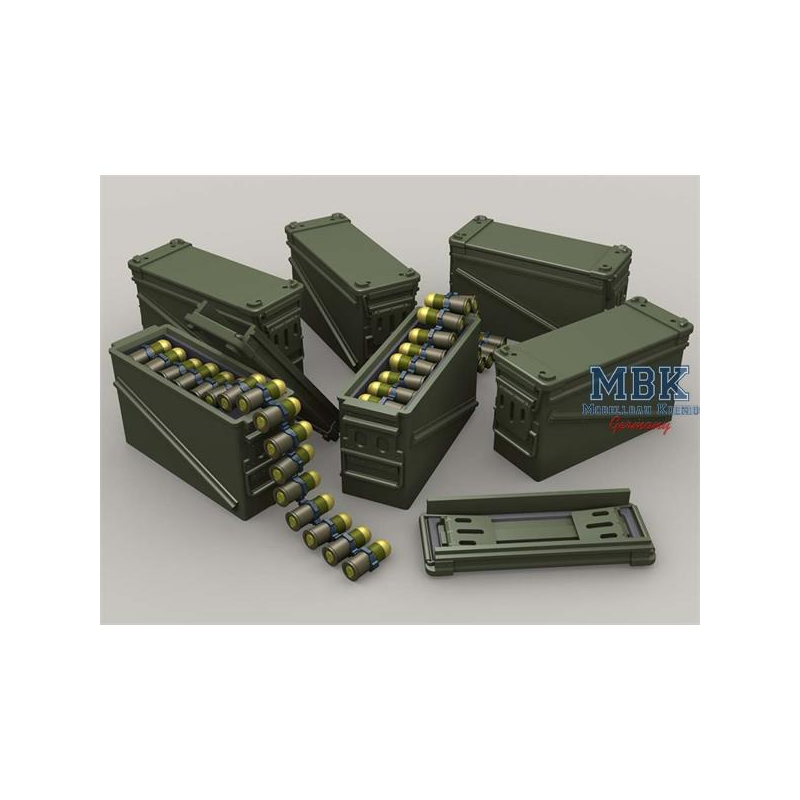 Résine imprimée en 3D PA120 40mm Ammo 32 Cart Can Set