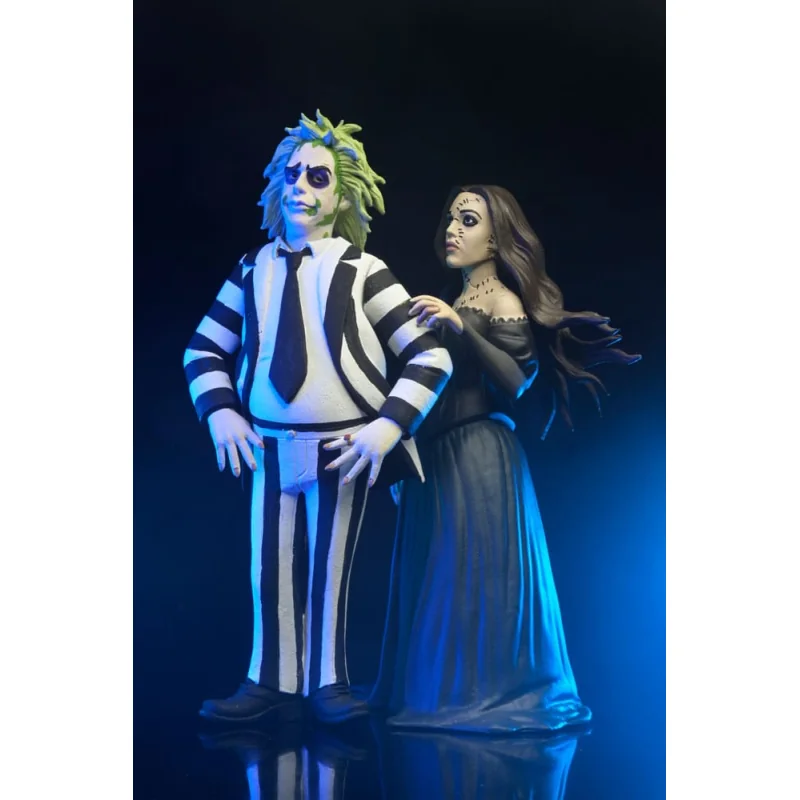 NECA57308-01 Beetlejuice Beetlejuice pack 2 figurines Toony Terrors Beetlejuice & Delores 15 cm