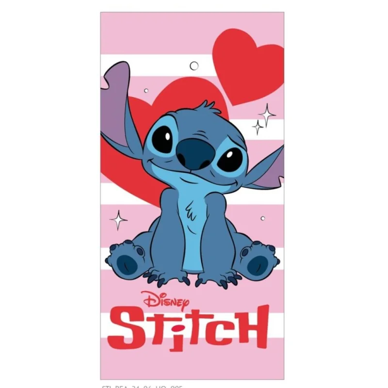  DISNEY - Stitch "Coeur" - Serviette de Plage - 70x140cm