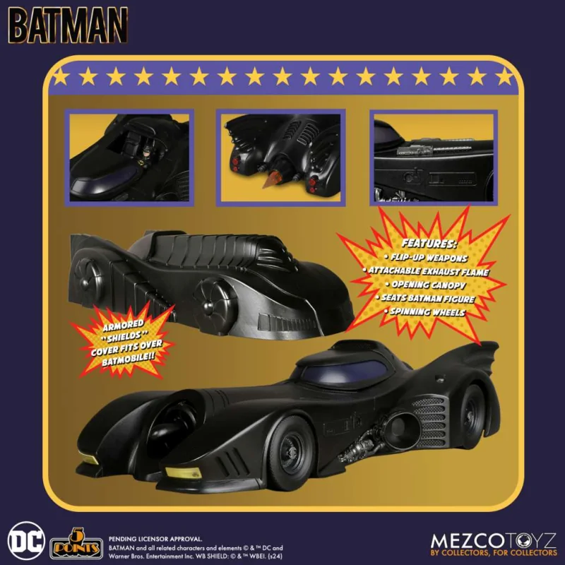 Réplique 1:1 5 Points 1989 Batman Batmobile