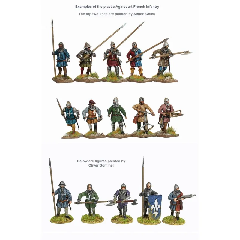 Figurines historiques Perry Miniatures - Agincourt French Infantry 1415-29