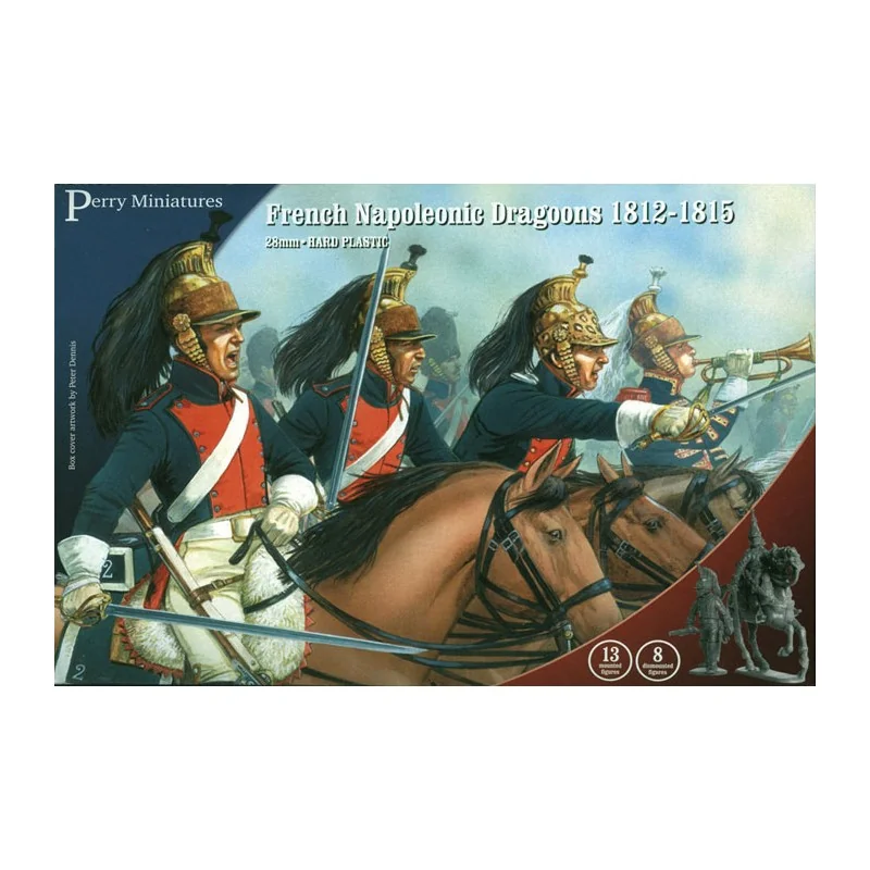 Figurines Perry Miniatures - Plastic French Napoleonic Line Dragoons (13 mounted, 8 dismounted)