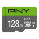  PNY Elite 128 Go- Carte Micro SDHC + Adaptateur