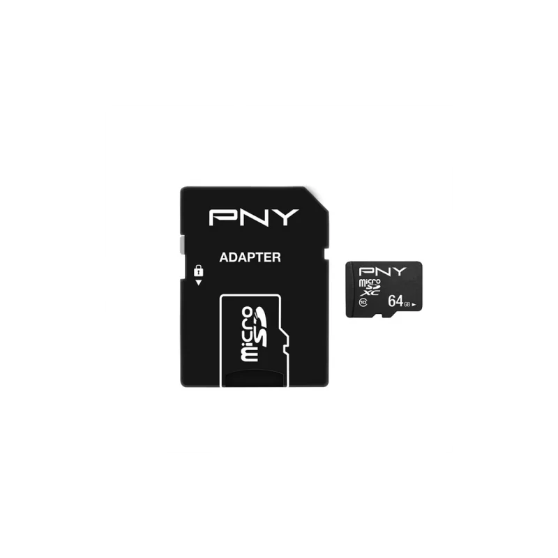 Carte mémoire (MicroSD) PNY performance Plus 64Go - Micro SDHC + Adaptateur