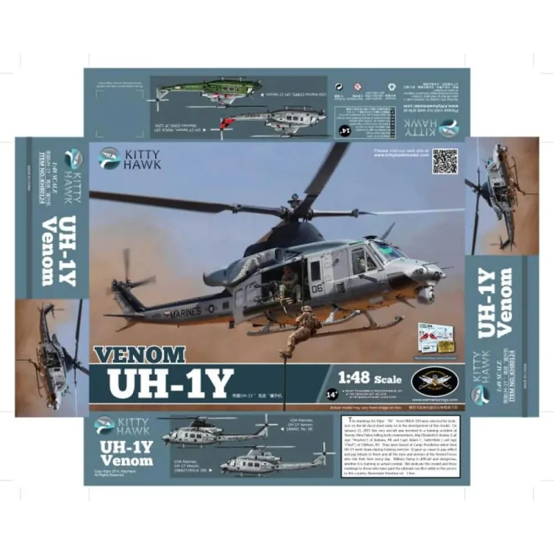 Maquette d'hélicoptère Maquette plastique d'hélicoptère UH-1Y VENOM