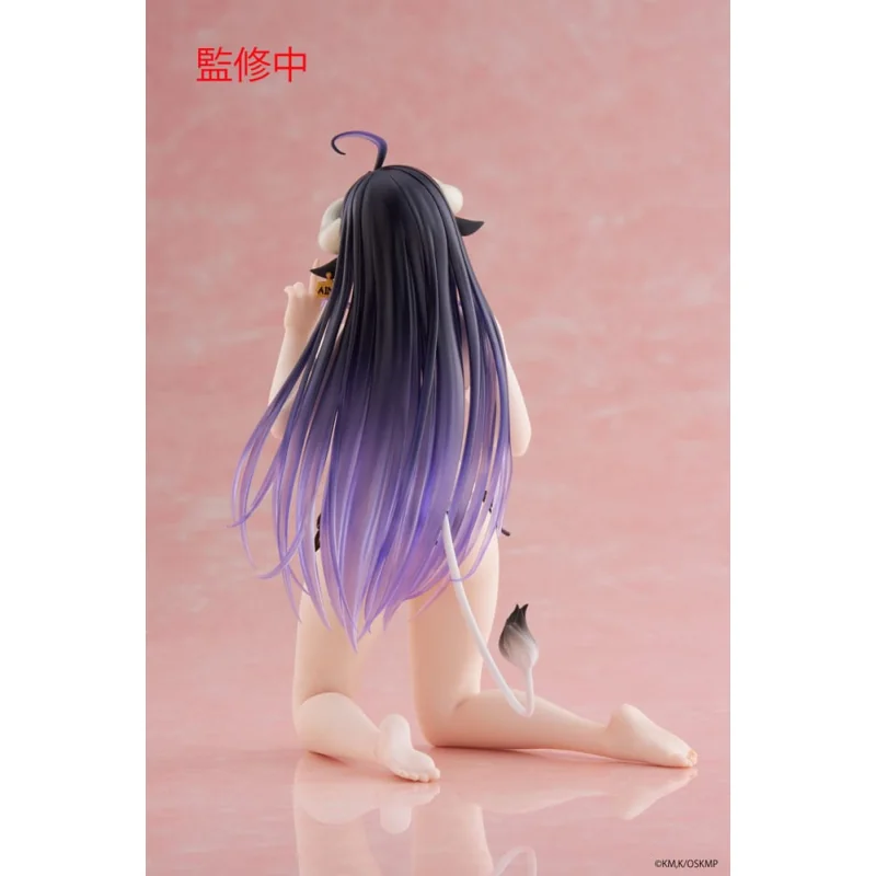 Taito Prize Overlord statuette PVC Desktop Cute Figure Albedo Cow-Print Swimsuit Ver. 15 cm